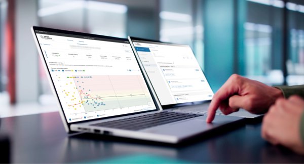 Digitale Audit-Plattform von Swiss Climate und Sclable zeigt CO₂-Datenanalyse und Reporting für nachhaltige Schifffahrt.